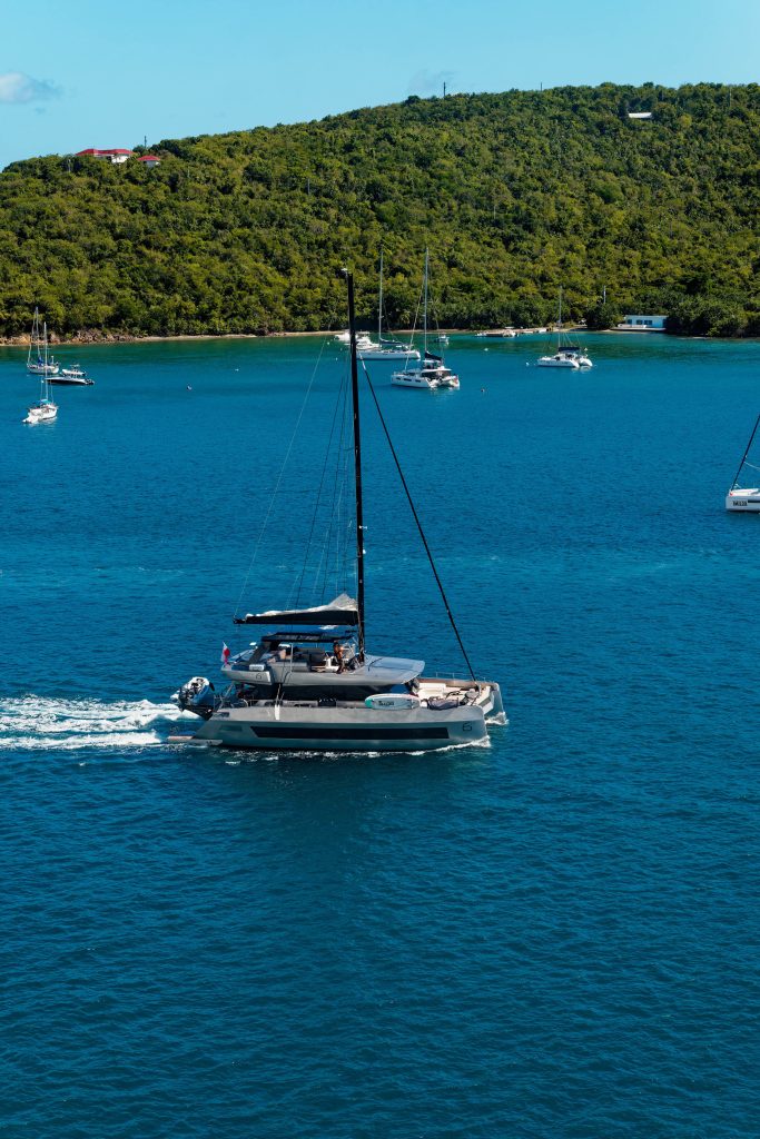 Catamaran Cruising in St. Thomas Harbor