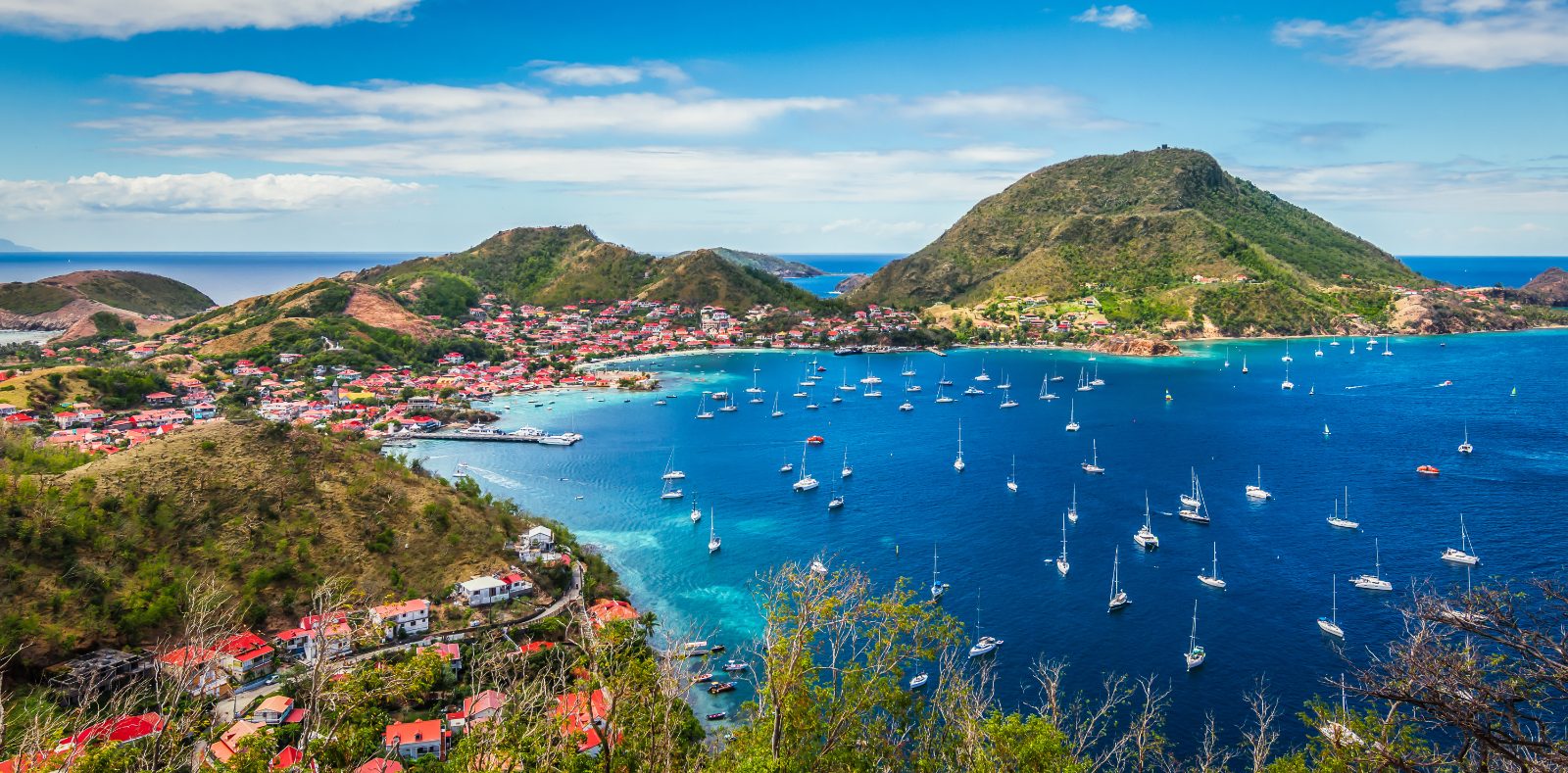 Panoramic view over Terre-de-Haut in Les Saintes, Guadeloupe