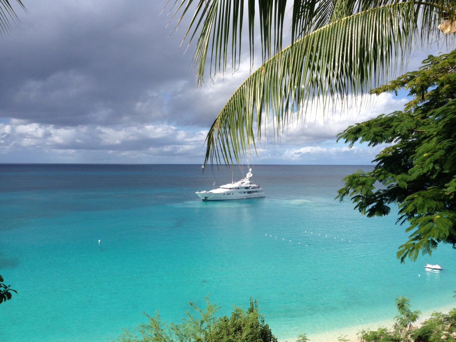 Coastline and anchorage at St Barths